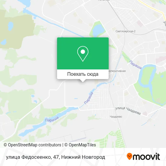 Карта улица Федосеенко, 47