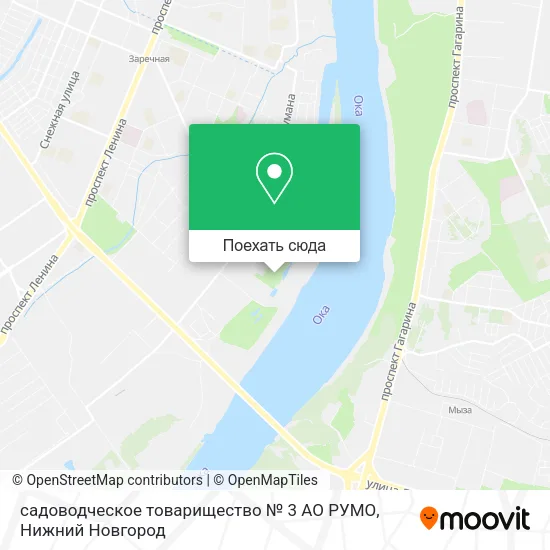 Карта садоводческое товарищество № 3 АО РУМО