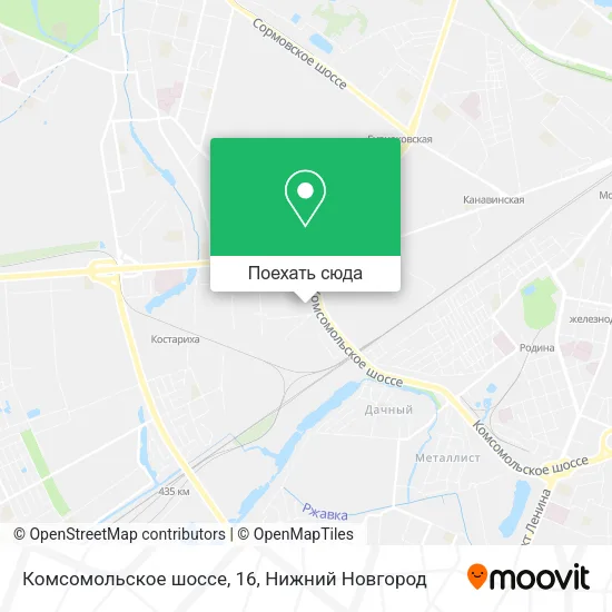 Карта Комсомольское шоссе, 16