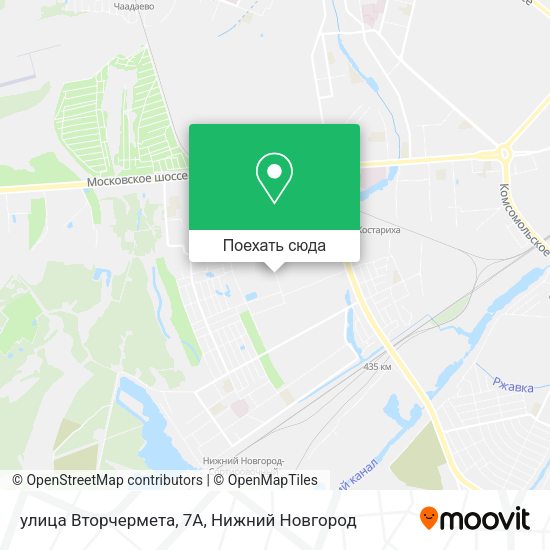 Карта улица Вторчермета, 7А