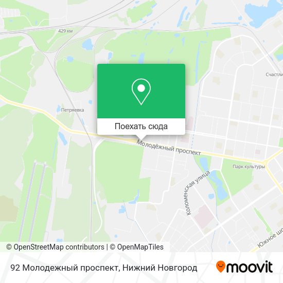 Карта 92 Молодежный проспект