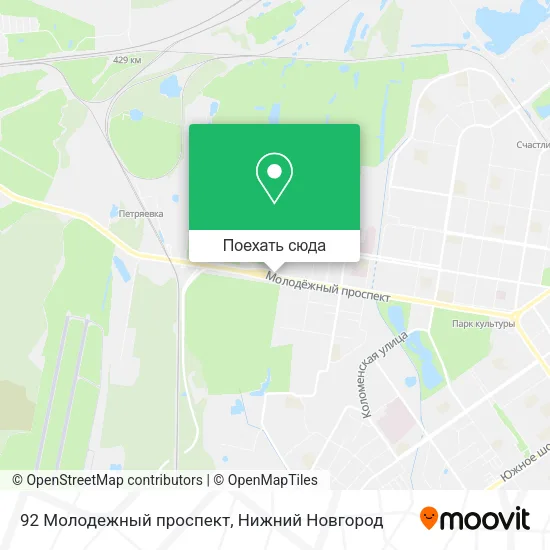 Карта 92 Молодежный проспект