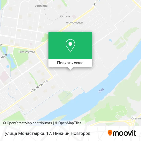 Карта улица Монастырка, 17