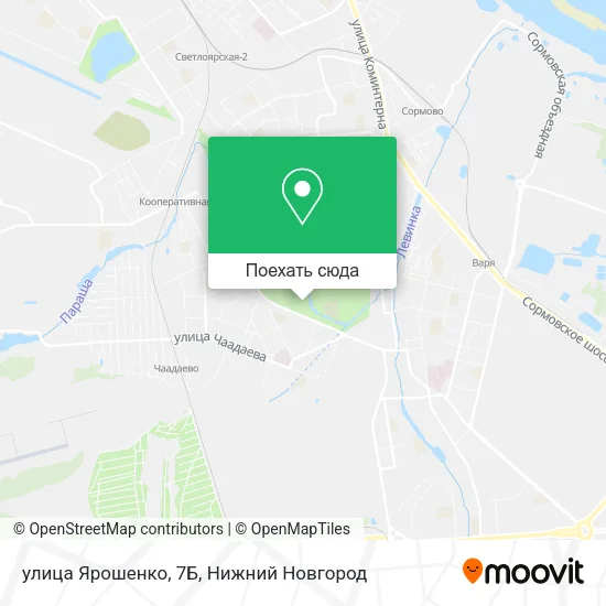 Карта улица Ярошенко, 7Б