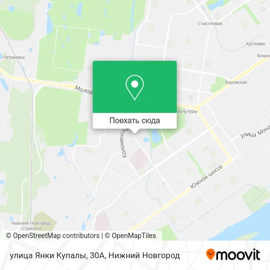 Карта улица Янки Купалы, 30А