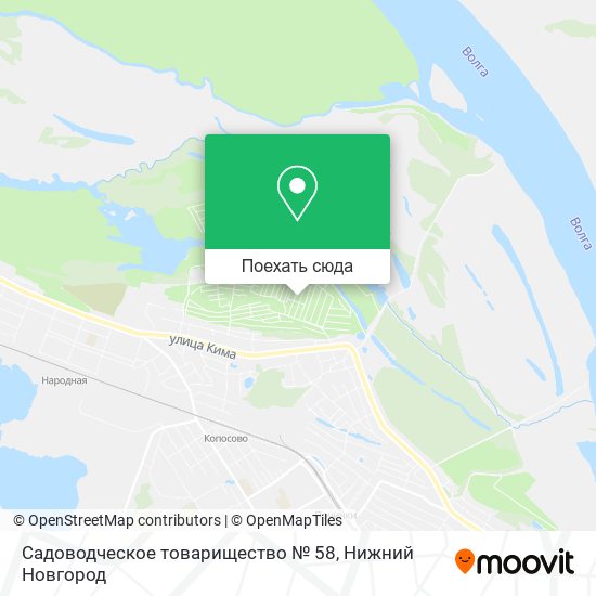 Карта Садоводческое товарищество № 58