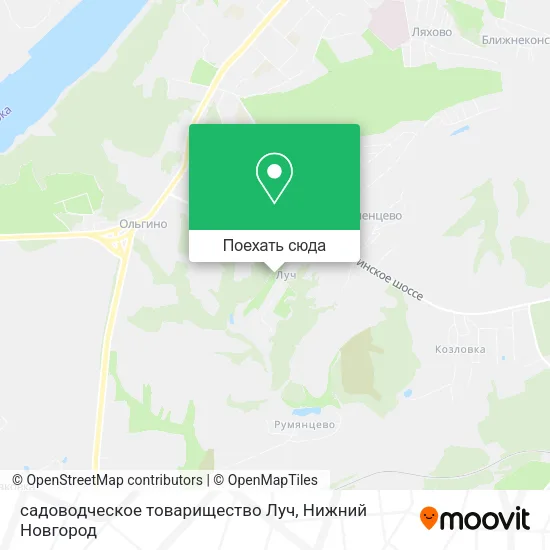 Карта садоводческое товарищество Луч