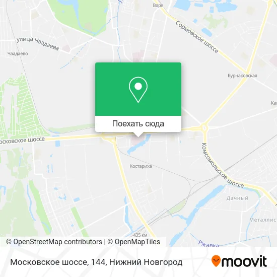 Карта Московское шоссе, 144