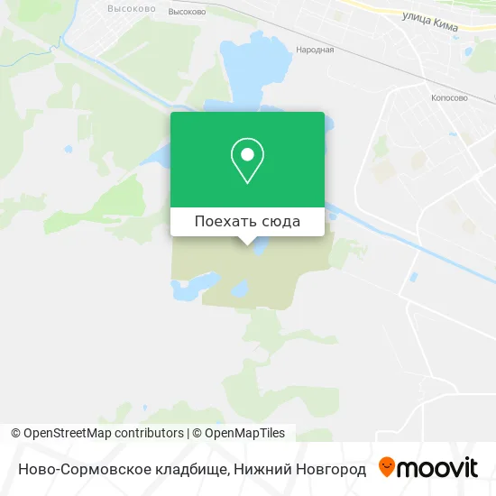 Карта Ново-Сормовское кладбище