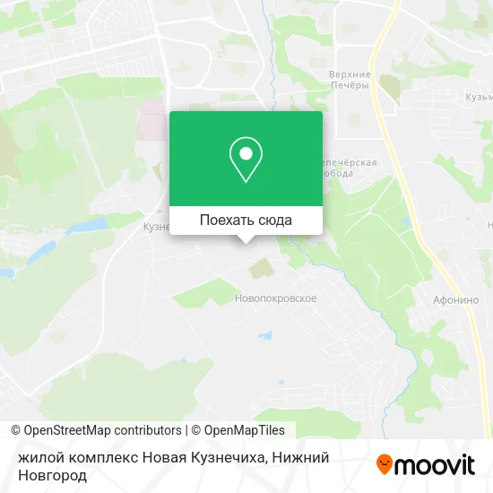 Карта жилой комплекс Новая Кузнечиха