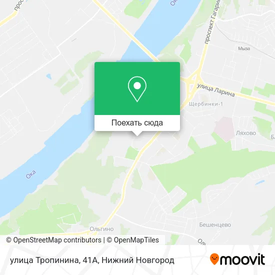 Карта улица Тропинина, 41А