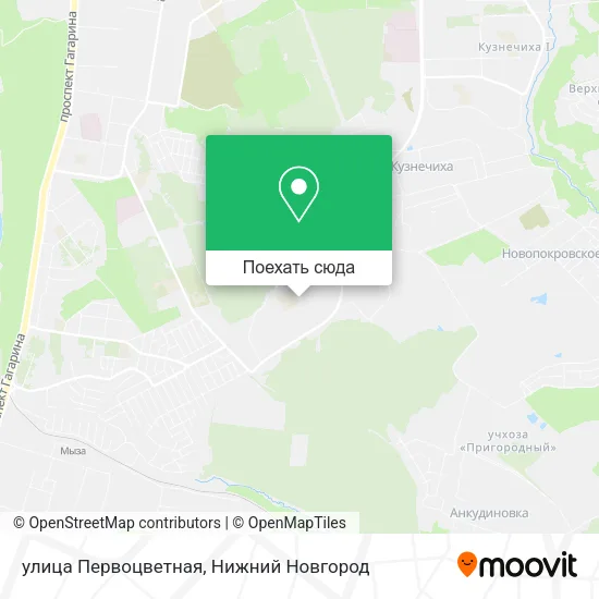Карта улица Первоцветная