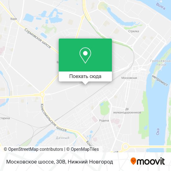 Карта Московское шоссе, 30В