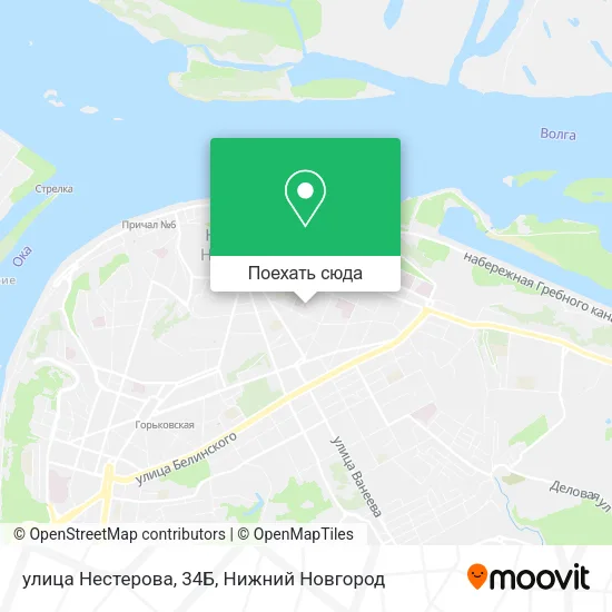 Карта улица Нестерова, 34Б