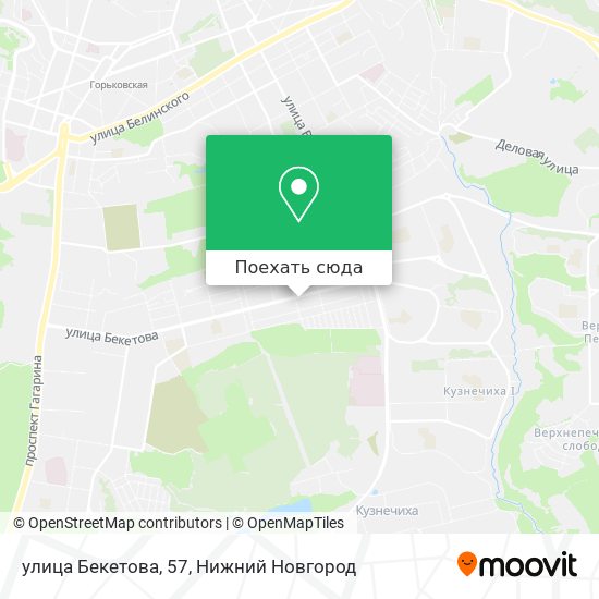 Карта улица Бекетова, 57