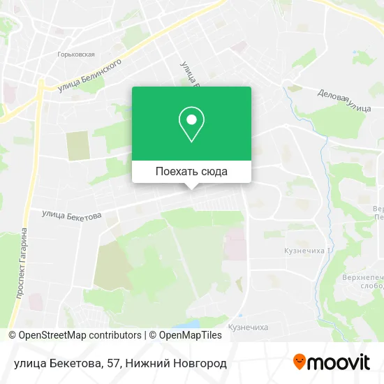 Карта улица Бекетова, 57