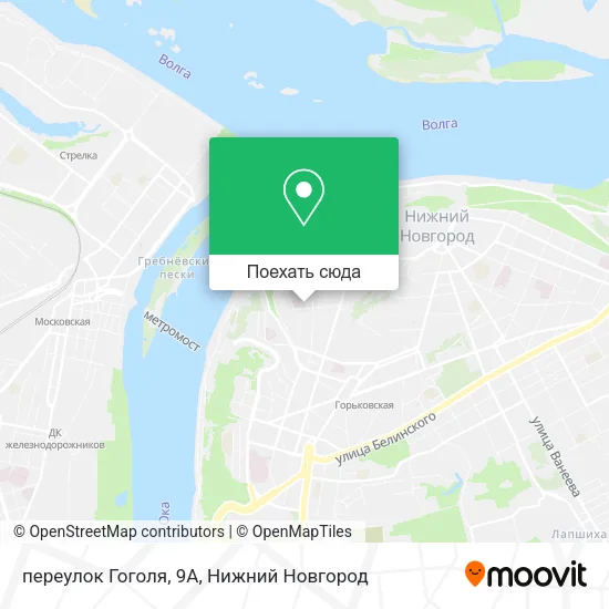 Карта переулок Гоголя, 9А