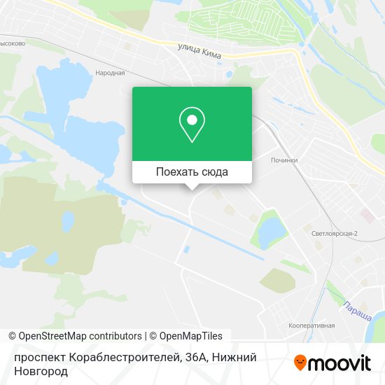 Карта проспект Кораблестроителей, 36А