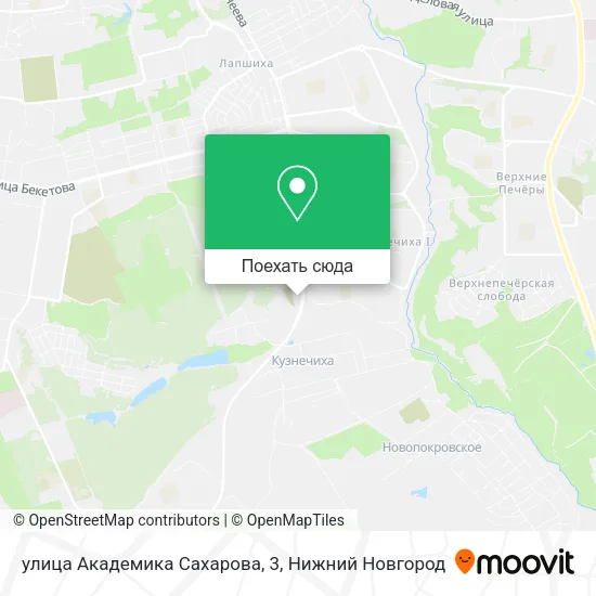 Карта улица Академика Сахарова, 3