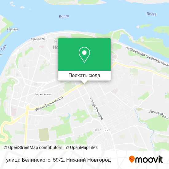 Карта улица Белинского, 59/2