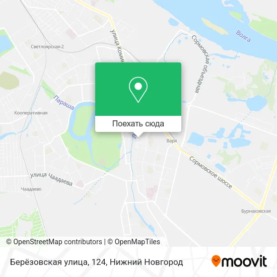 Карта Берёзовская улица, 124