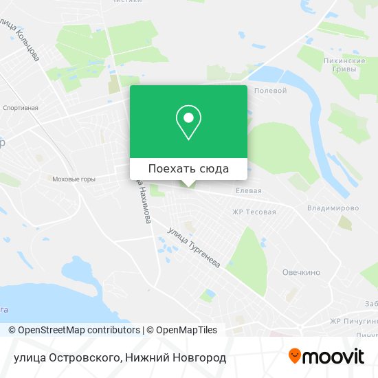 Карта улица Островского