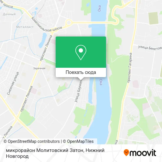 Карта микрорайон Молитовский Затон