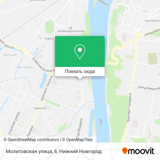 Карта Молитовская улица, 6