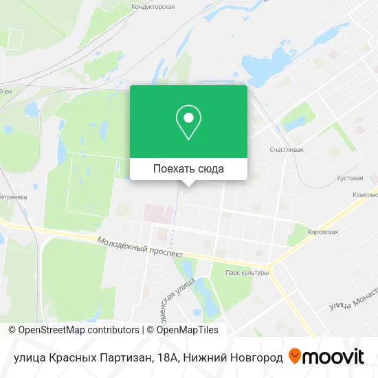 Карта улица Красных Партизан, 18А