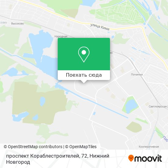 Карта проспект Кораблестроителей, 72