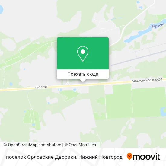 Карта поселок Орловские Дворики
