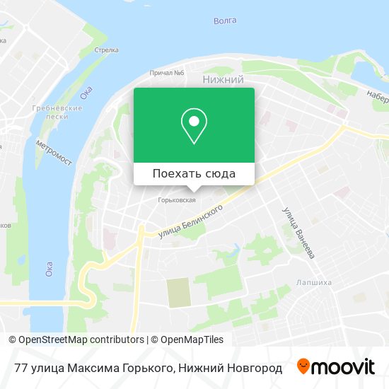 Карта 77 улица Максима Горького