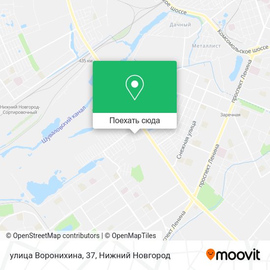 Карта улица Воронихина, 37