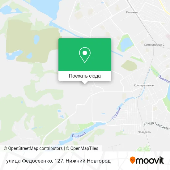 Карта улица Федосеенко, 127