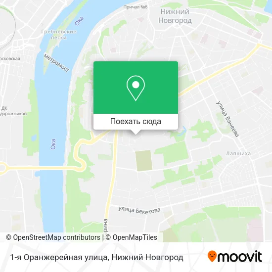 Карта 1-я Оранжерейная улица