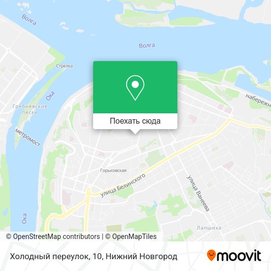 Карта Холодный переулок, 10