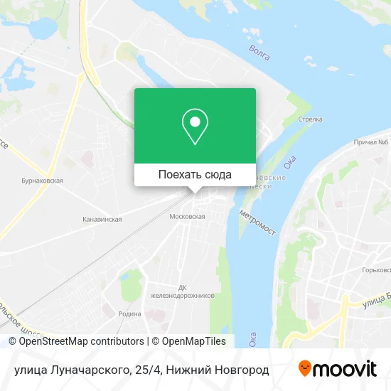 Карта улица Луначарского, 25/4