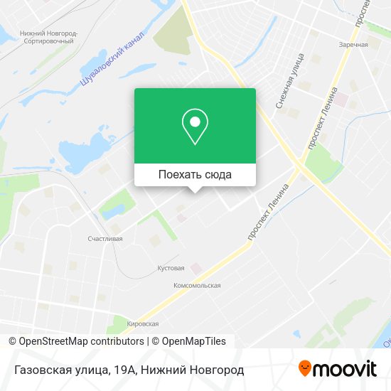 Карта Газовская улица, 19А