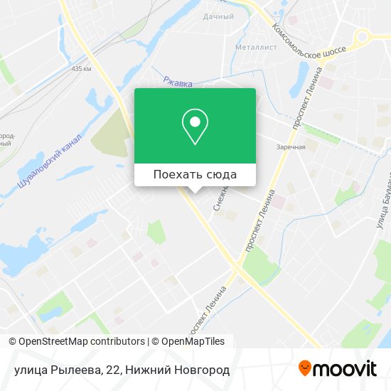 Карта улица Рылеева, 22