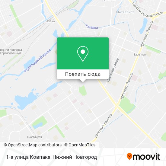 Карта 1-а улица Ковпака
