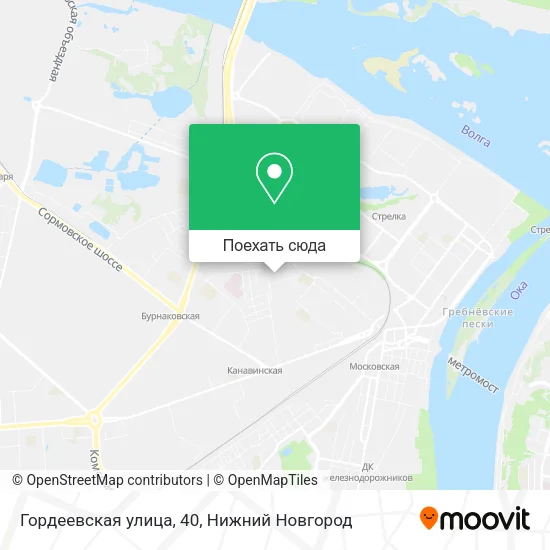 Карта Гордеевская улица, 40