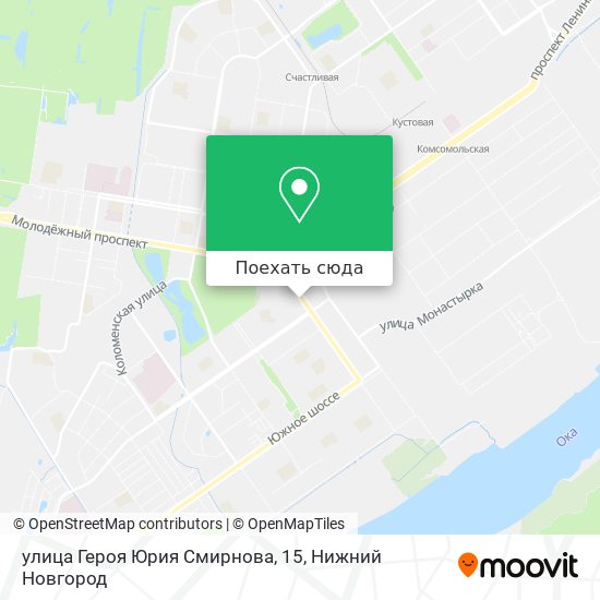 Карта улица Героя Юрия Смирнова, 15