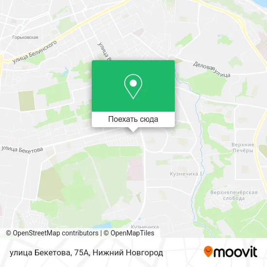 Карта улица Бекетова, 75А