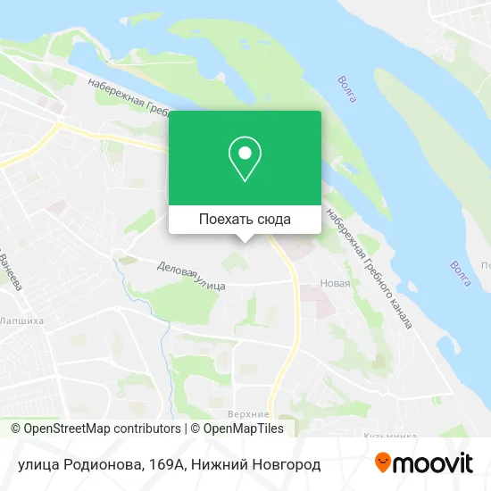 Карта улица Родионова, 169А
