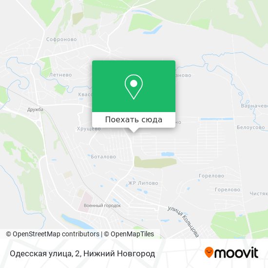 Карта Одесская улица, 2