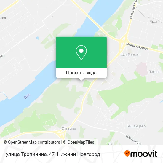 Карта улица Тропинина, 47