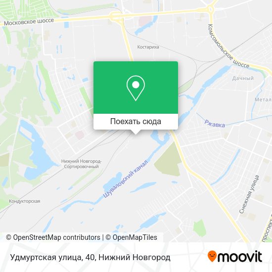 Карта Удмуртская улица, 40