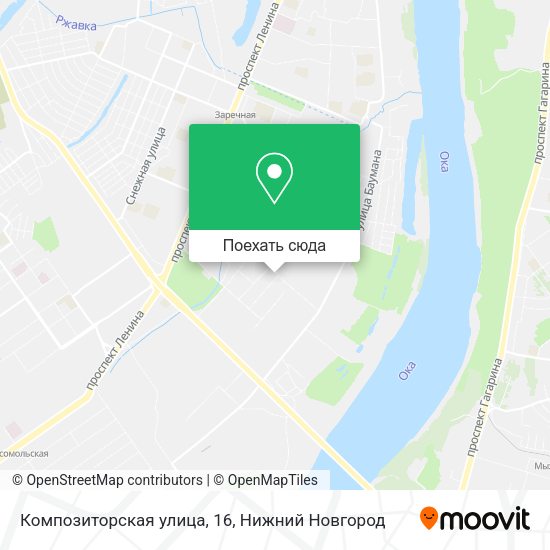 Карта Композиторская улица, 16