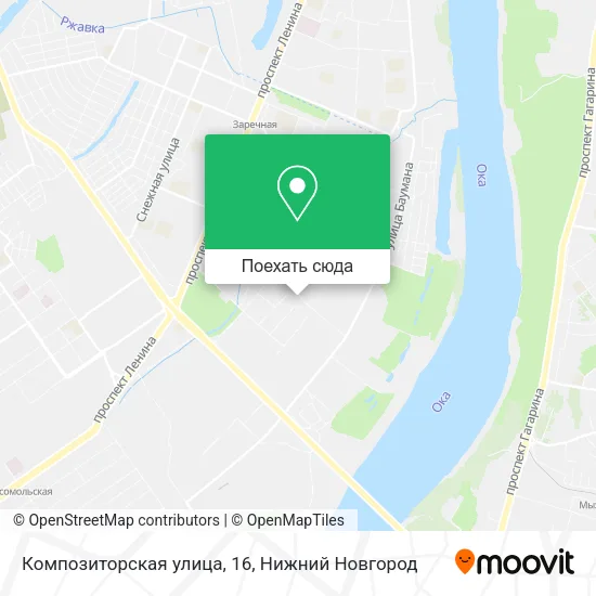 Карта Композиторская улица, 16