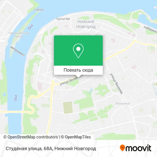 Карта Студёная улица, 68А